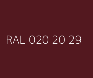Couleur RAL 020 20 29 