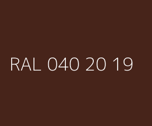 Couleur RAL 040 20 19 