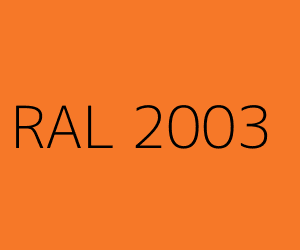 Couleur RAL 2003 ORANGé PASTEL Couleur RAL 2003 ORANGé PASTEL