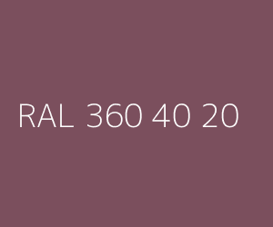 Couleur RAL 360 40 20 